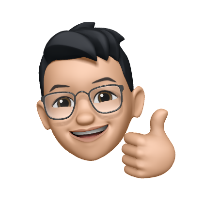 Author's memoji figure with a thumb up